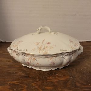 Vintage Ridgeways Royal Semi Porcelain Soup Tureen England Loretto.